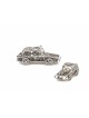 Petite boîte Besamim de conception de voiture en argent sterling, Judaica en argent sterling
