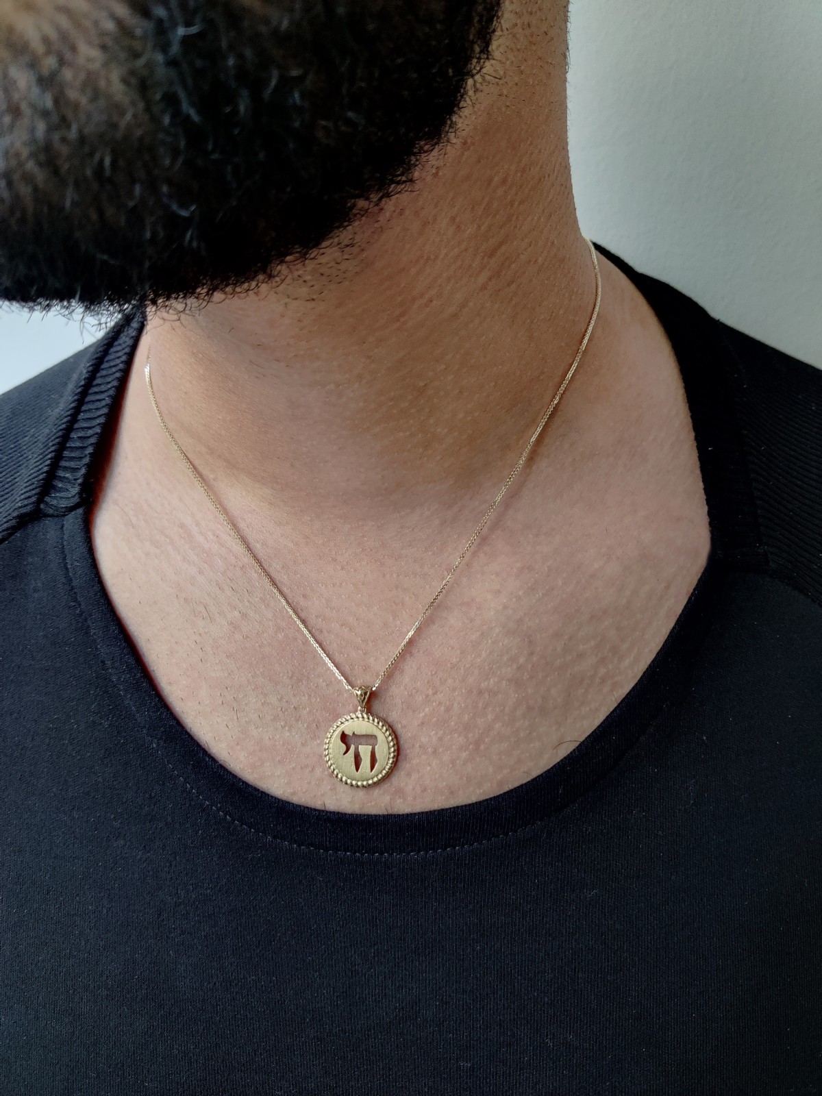Pendentif Chai encerclé en or jaune 14K, cadeaux Tu B'Av, Judai israélien