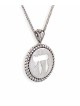 Collier Chai rond en or blanc 14K, cadeaux Tu B'Av, Judaica israélien