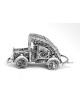 Tiny Old Car Shape Filigree Design Besamim Box , Sterling Silver Judai