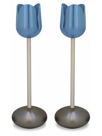 Bougeoirs tulipes en aluminium anodisé Nature-Insp, Gi de mariage juif