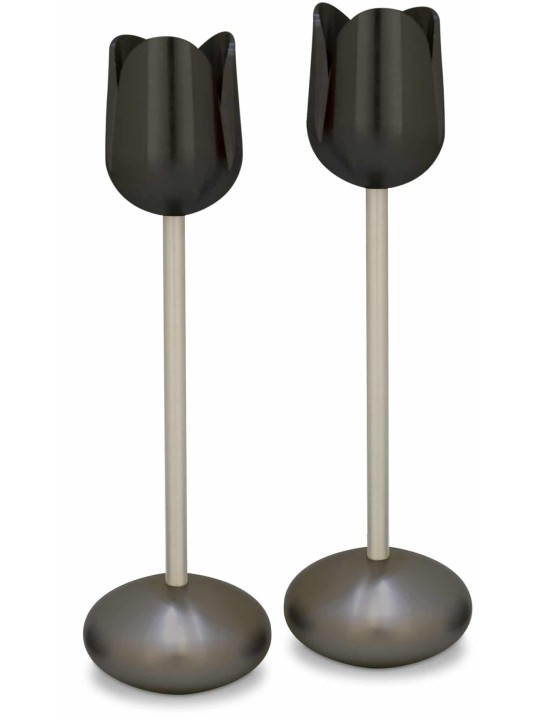 Bougeoirs tulipes en aluminium anodisé Nature-Insp, Gi de mariage juif