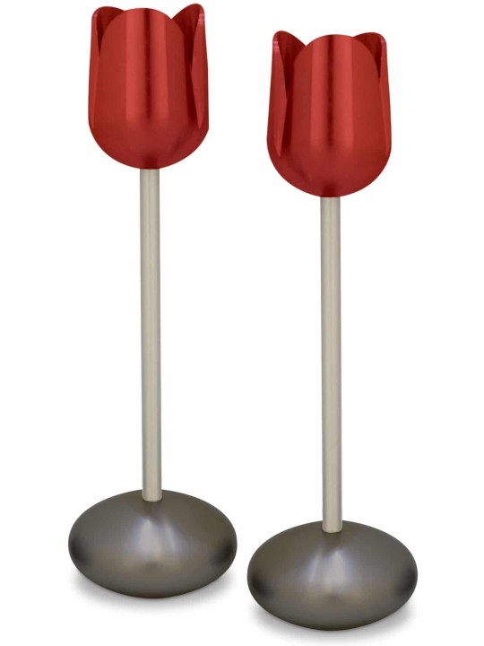 Bougeoirs tulipes en aluminium anodisé Nature-Insp, Gi de mariage juif