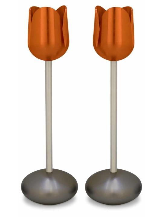 Bougeoirs tulipes en aluminium anodisé Nature-Insp, Gi de mariage juif