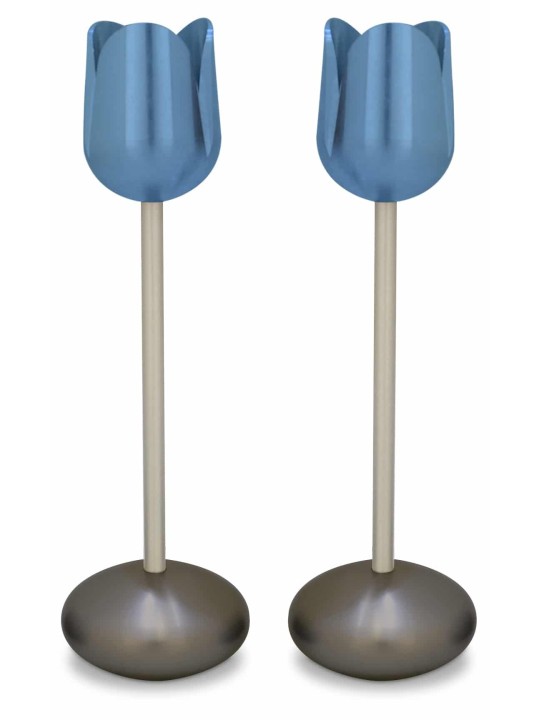 Bougeoirs tulipes en aluminium anodisé Nature-Insp, Gi de mariage juif