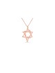 Collier étoile d'art de Style libre en or jaune 14K, cadeaux de mariage juif,