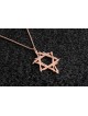 Collier étoile d'art de Style libre en or jaune 14K, cadeaux de mariage juif,