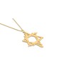 Collier étoile d'art de Style libre en or jaune 14K, cadeaux de mariage juif,