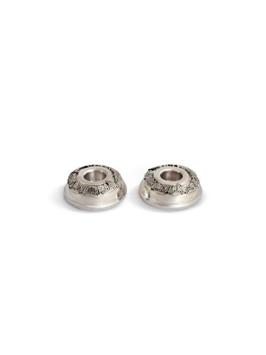 Candlest d'argent sterling de voyage de forme de Jérusalem, argent sterling C