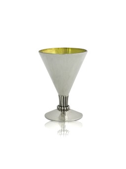 Sterling Silver Smooth Liquor Cup , Passover Gifts , Israeli Judaica