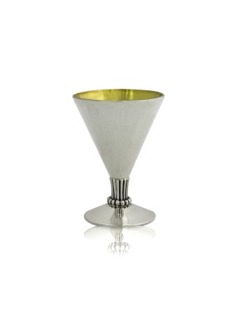 Tasse à liqueur lisse en argent sterling, cadeaux de Pâque, Judaica israélienne