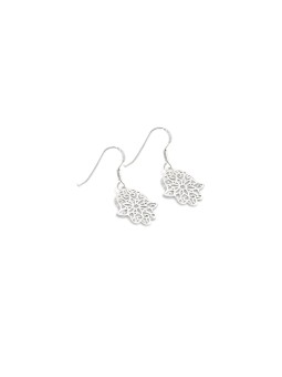 Boucles d’oreilles Hamsa Dangle en filigrane d’or blanc, cadeaux de mariage juifs, Isr