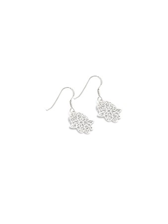Boucles d’oreilles Hamsa Dangle en filigrane d’or blanc, cadeaux de mariage juifs, Isr