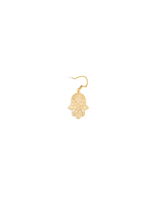 Boucles d’oreilles Hamsa Dangle en filigrane d’or blanc, cadeaux de mariage juifs, Isr