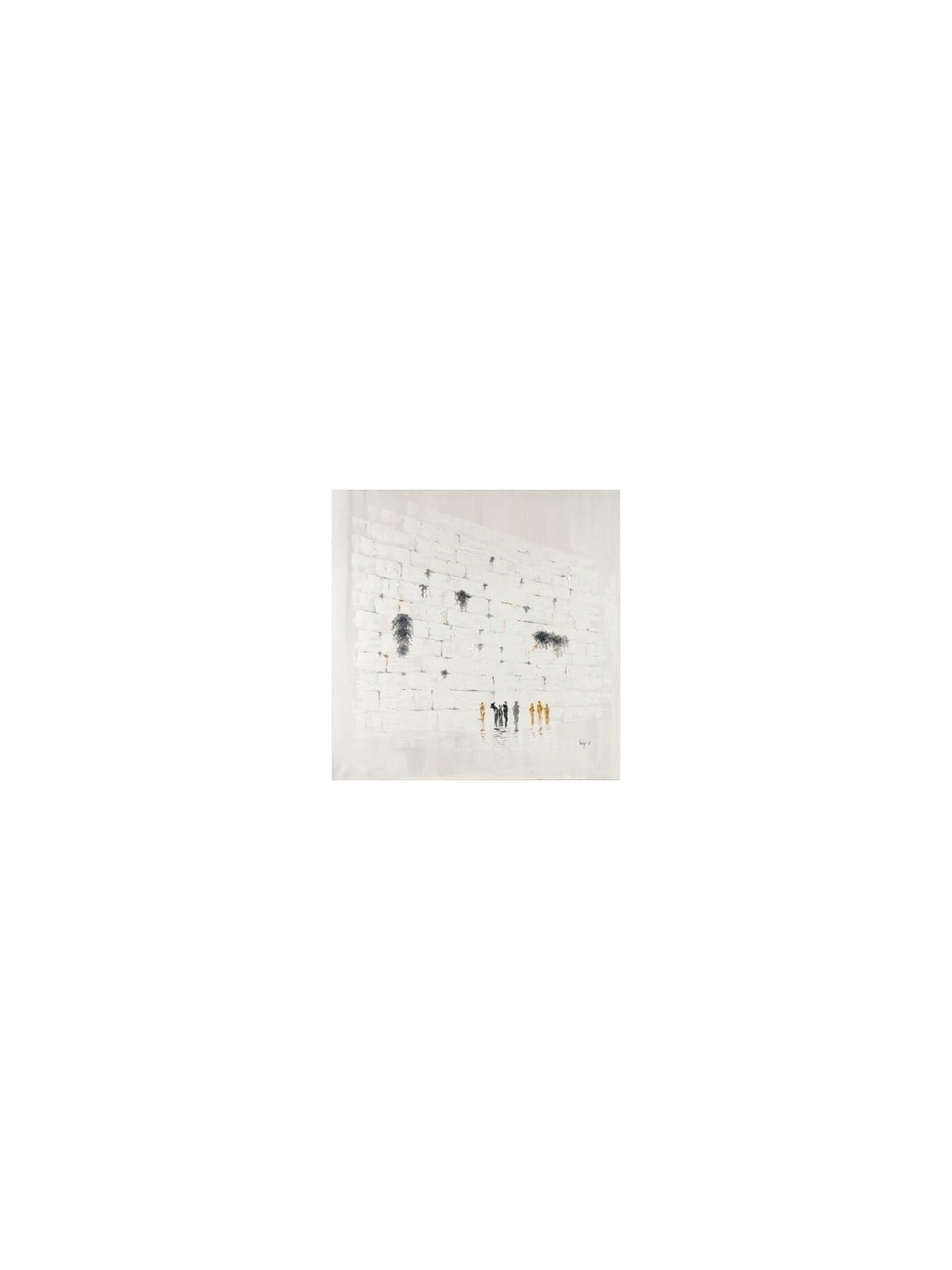 Meaningful Original Abstract Painting of The Weste , Jewish Abstract A