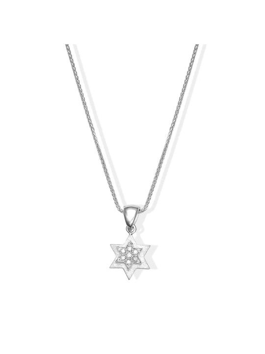 Petite étoile de D diamant rotative bicolore texturée , Cadeaux Tu B'Av , I