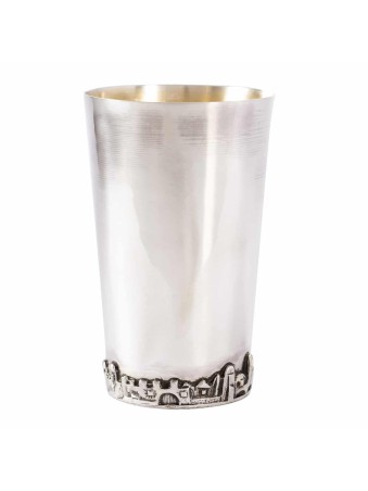 Coupe de Kiddouch en argent sterling de conception de Jérusalem, cadeaux de Pâque, Israël