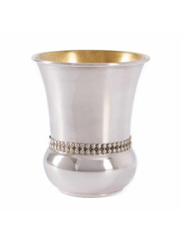 Perles Sterling Silver Kiddush Cup , Cadeaux de Pâque , Judaica israélien