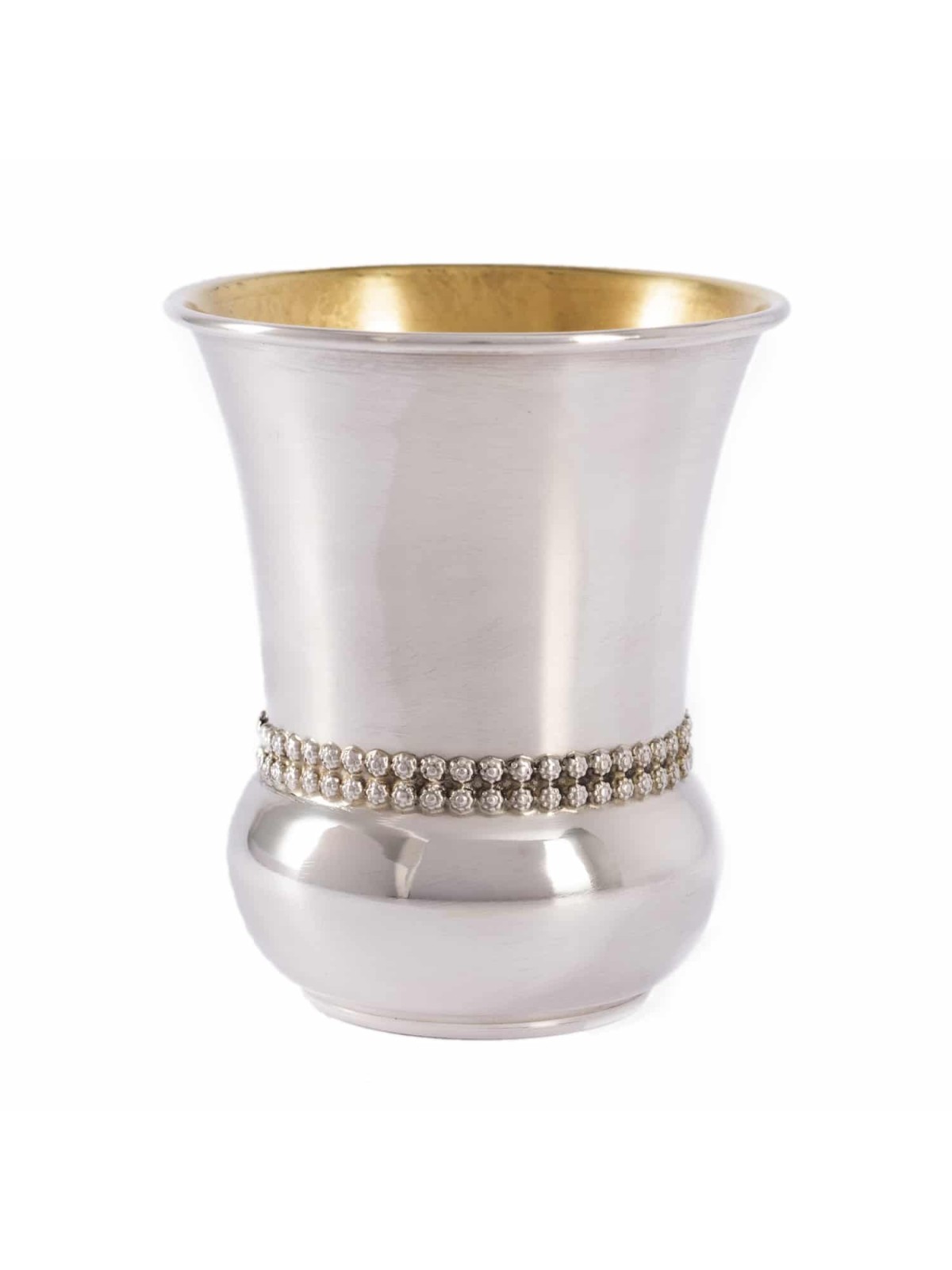 Perles Sterling Silver Kiddush Cup , Cadeaux de Pâque , Judaica israélien