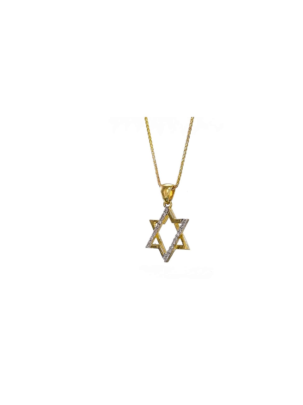 Diamants Or Étoile de David pendentif Superbe , Tu B'Av Cadeaux , Israélien