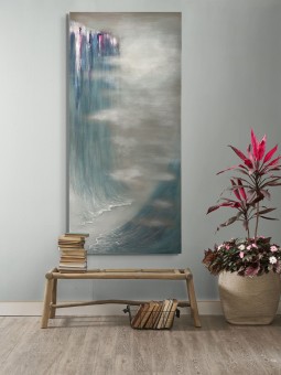 Forme verticale Division bleue et grise de la mer, peintures d'exode