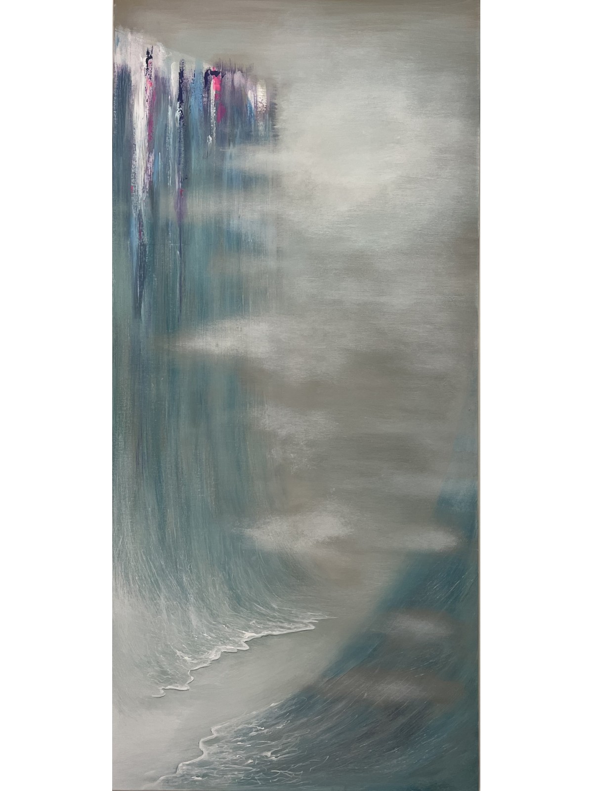 Forme verticale Division bleue et grise de la mer, peintures d'exode