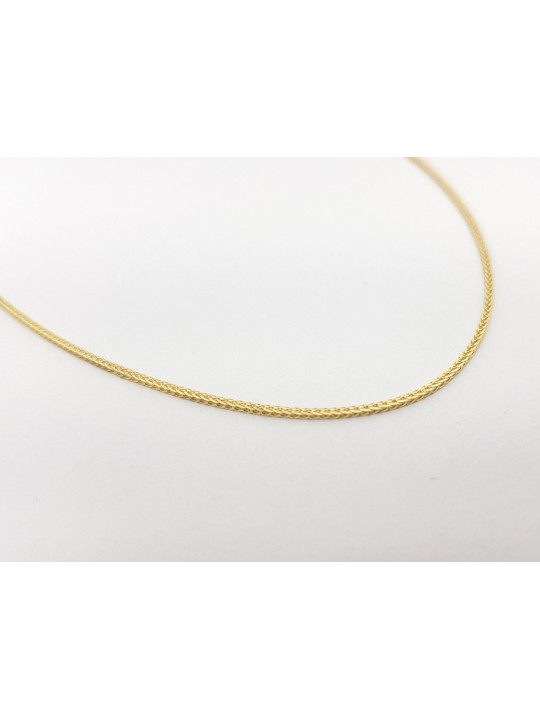 Collier de chaîne de blé de longueur personnalisée 14K, cadeaux de mariage juifs, Israël