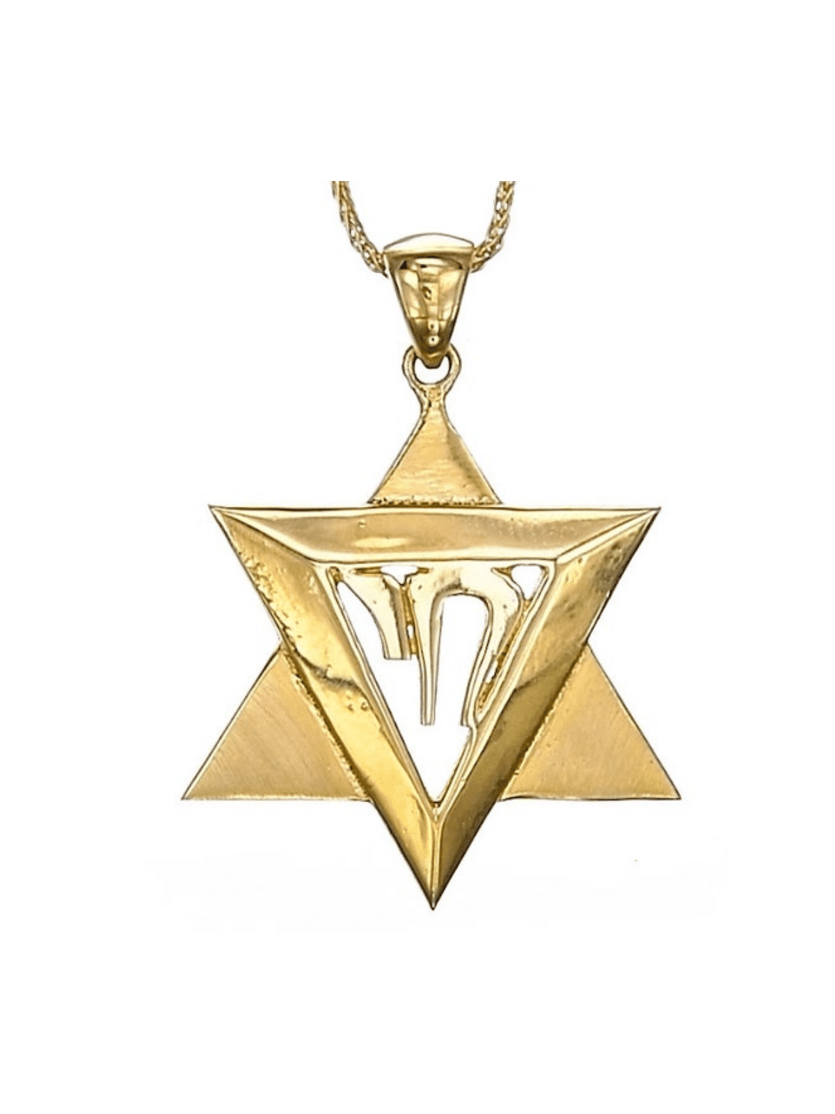 Pendentif Étoile de David en or Blanc Superbe , Cadeaux Tu B'Av , Ju israélien