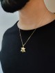 Gold Star of David pendant White Stunning , Tu B'Av Gifts , Israeli Ju