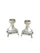 Mini chandeliers en argent sterling avec 3 pieds, bougie en argent sterling