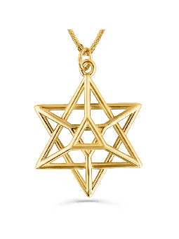Double Gold 3D Star of David Necklace , Jewish Wedding Gifts , Israeli