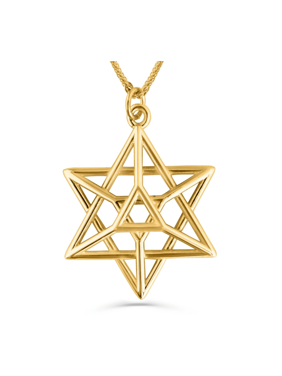 Collier double étoile de David 3D en or, cadeaux de mariage juif, israélien