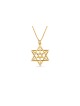 Collier double étoile de David 3D en or, cadeaux de mariage juif, israélien