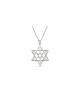 Collier double étoile de David 3D en or, cadeaux de mariage juif, israélien