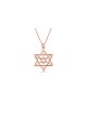 Collier double étoile de David 3D en or, cadeaux de mariage juif, israélien