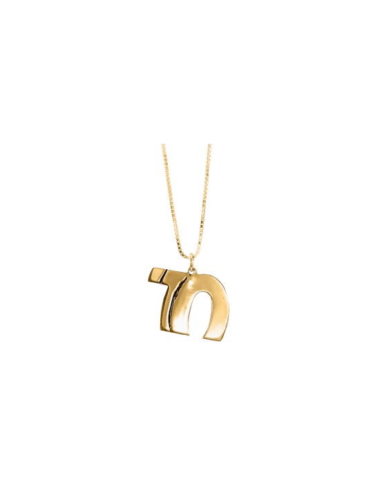 Pendentif Chai en or 14 carats inhabituel d'une forme de 7,10 M, cadeaux Tu B'Av, I