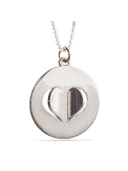 Romantic White Gold Love Letter Heart Necklace , Jewish Wedding Gifts