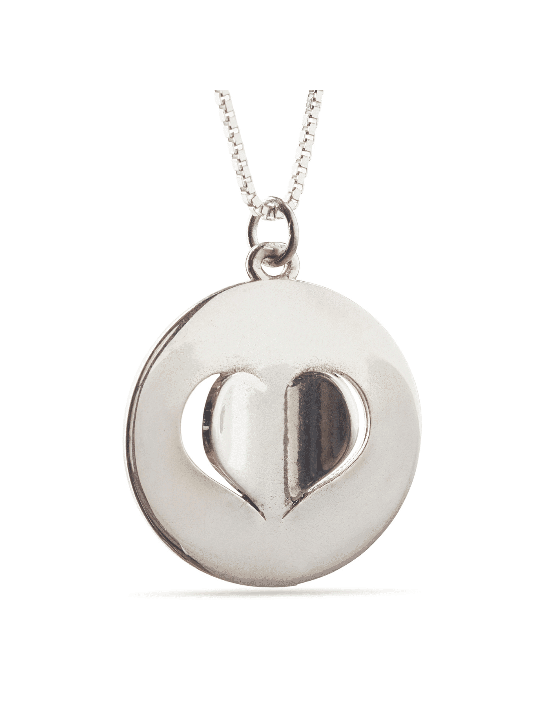 Romantic White Gold Love Letter Heart Necklace , Jewish Wedding Gifts