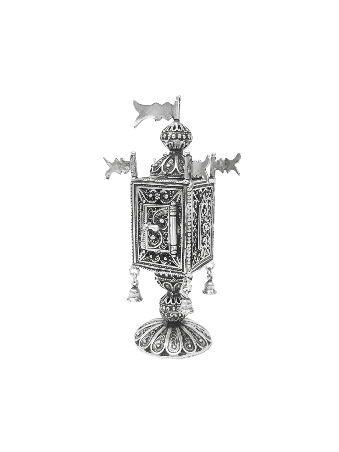 Élégante boîte Besamim en filigrane d'argent avec cloches et, argent sterling J