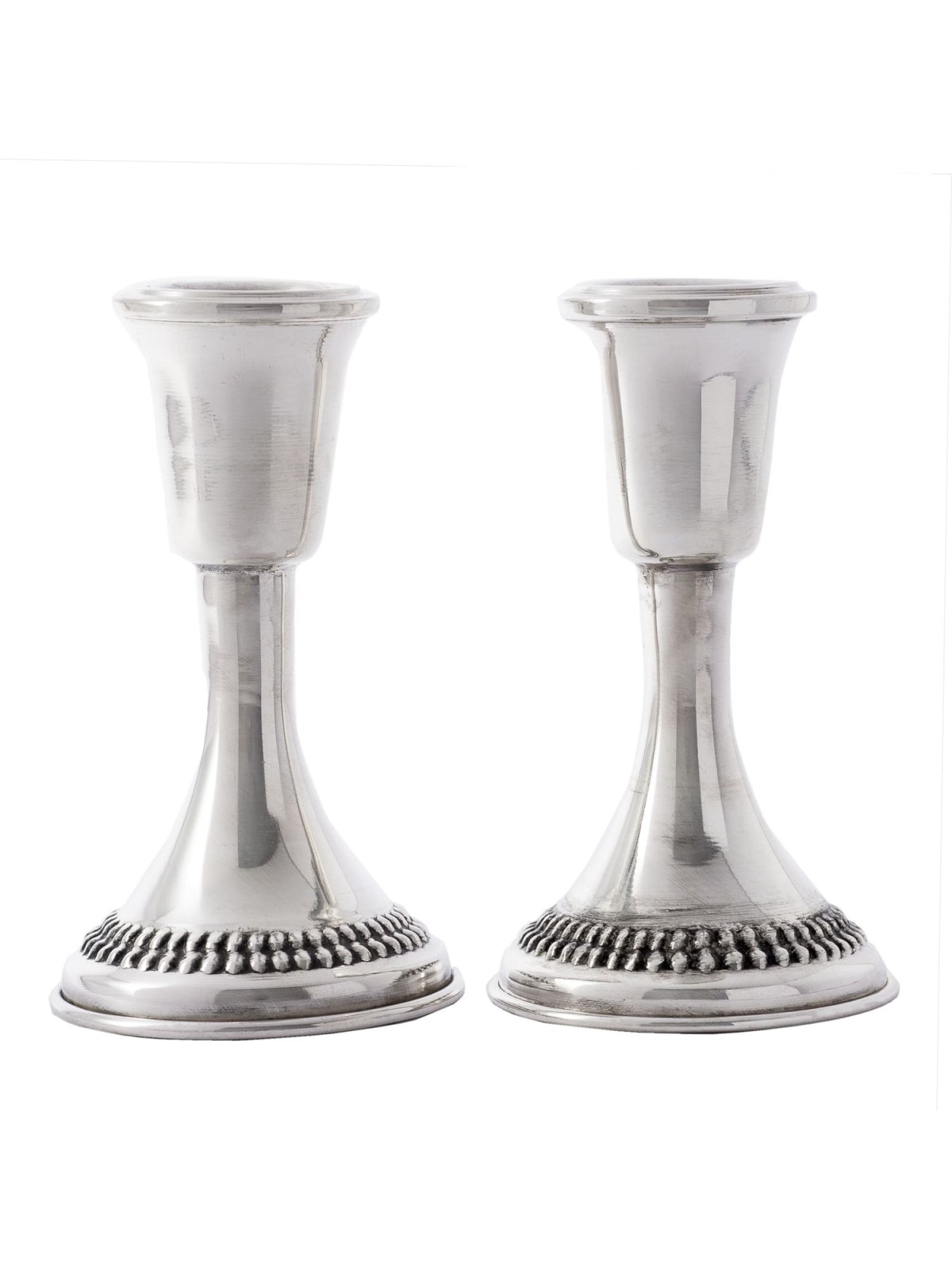 Chandeliers de perles d'argent sterling de taille moyenne, bougie en argent sterling