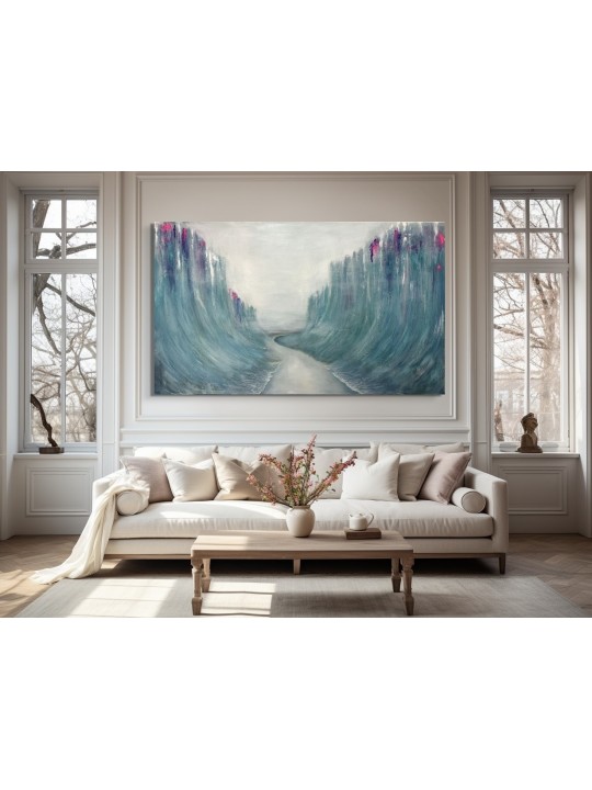 Superbe division bleue et violette de la mer Rouge, peintures de l'Exode