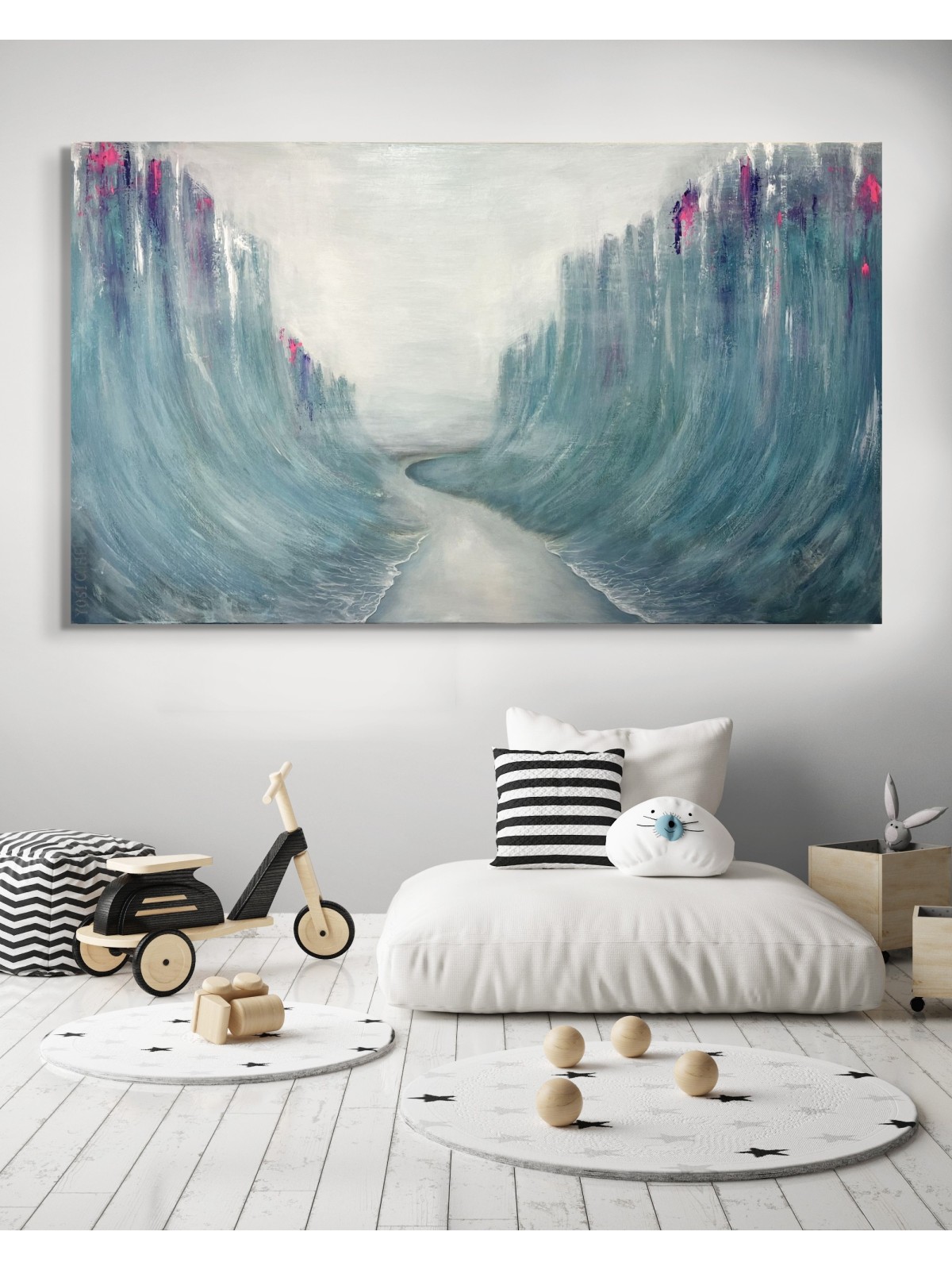 Superbe division bleue et violette de la mer Rouge, peintures de l'Exode