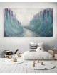 Stunning Blue and Purple Splitting of the Red Sea  , Exodus Paintings