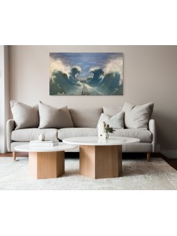 Unique Exodus Artwork with the Israelites Crossing , Jewish Abstract A
