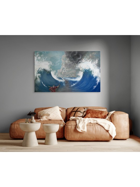 Moïse élégant séparant la peinture de la mer Rouge en Eleg, résumé juif A