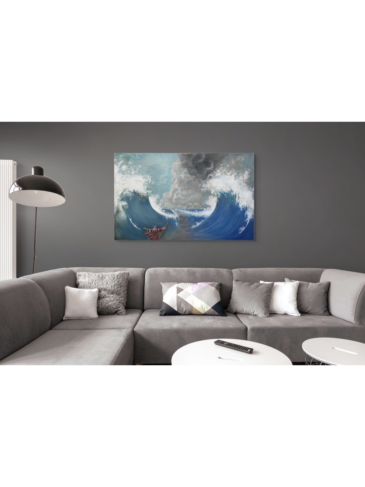 Elegant Moses Parting The Red Sea Painting In Eleg , Jewish Abstract A