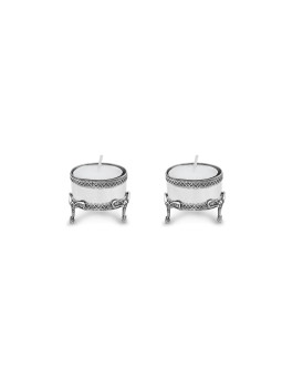 De minuscules bougeoirs décorés de bougies chauffe-plat pour Shabba, cadeaux de Pâque,