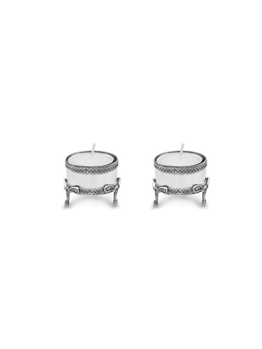 Tiny Decorated Tea Light Candle Holders For Shabba , Passover Gifts ,