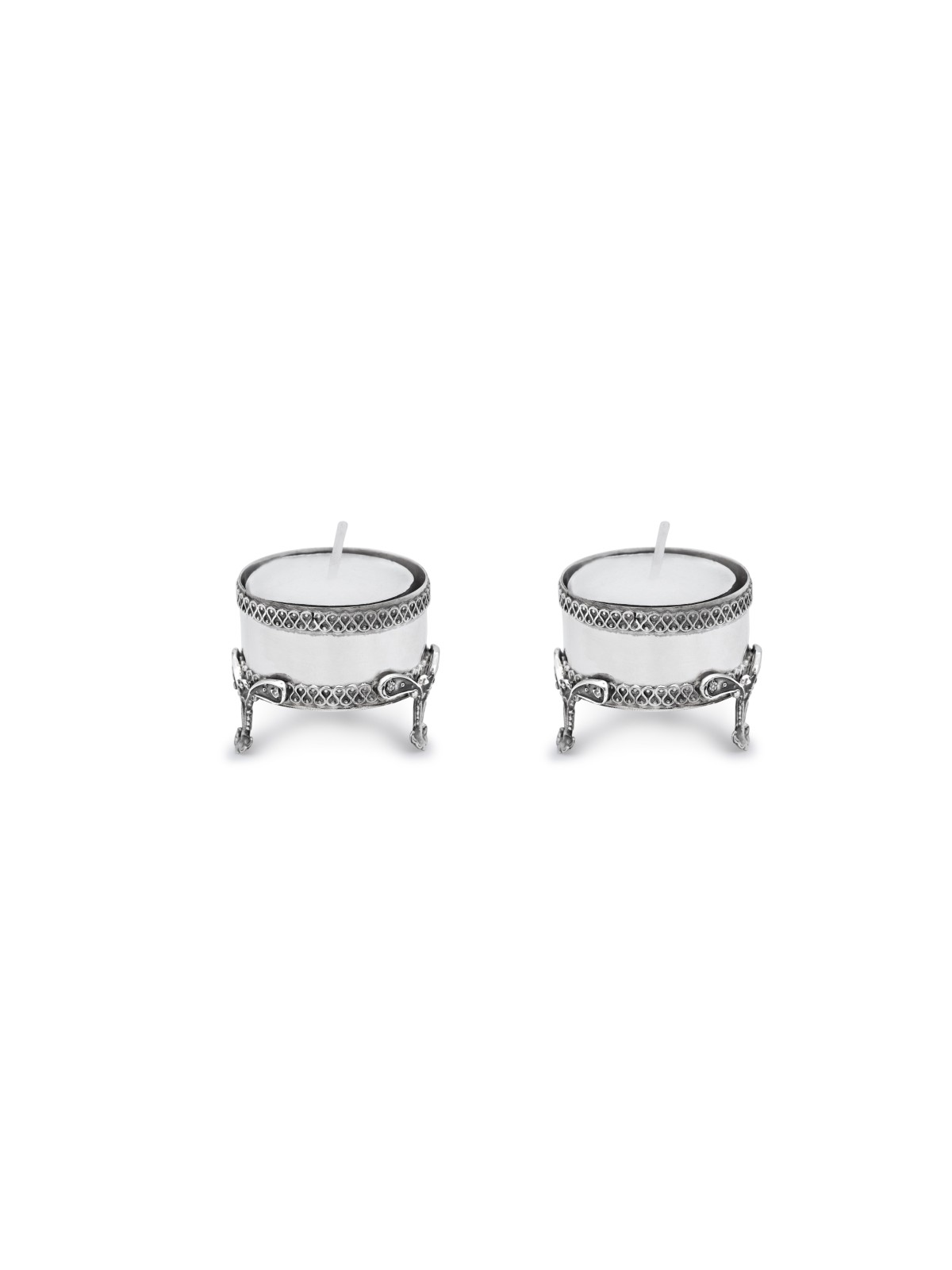 De minuscules bougeoirs décorés de bougies chauffe-plat pour Shabba, cadeaux de Pâque,