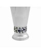 Silver Shiny Cup with Colorful Background Blessing , Modern Kiddush Cu